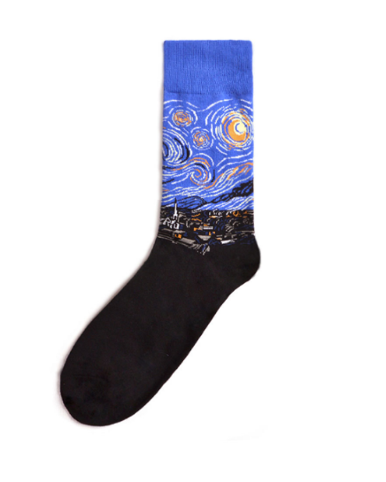 Black Van Gogh Socks