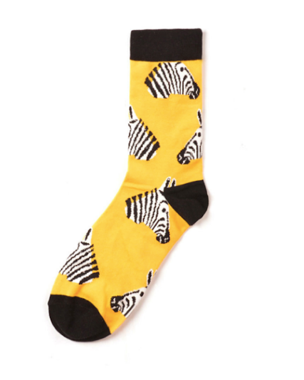 Yellow Zebra Socks