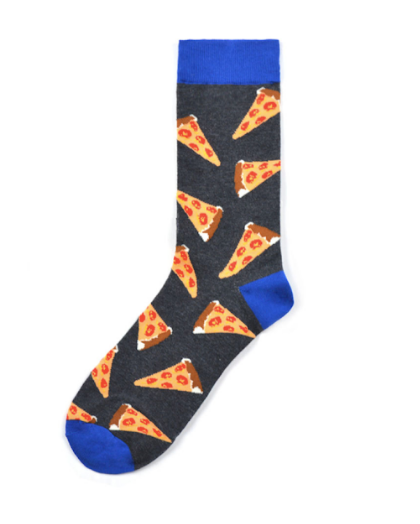 Blue Pizza Socks