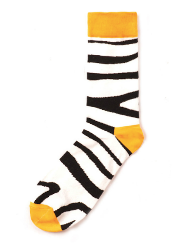 White Zebra Prints Socks