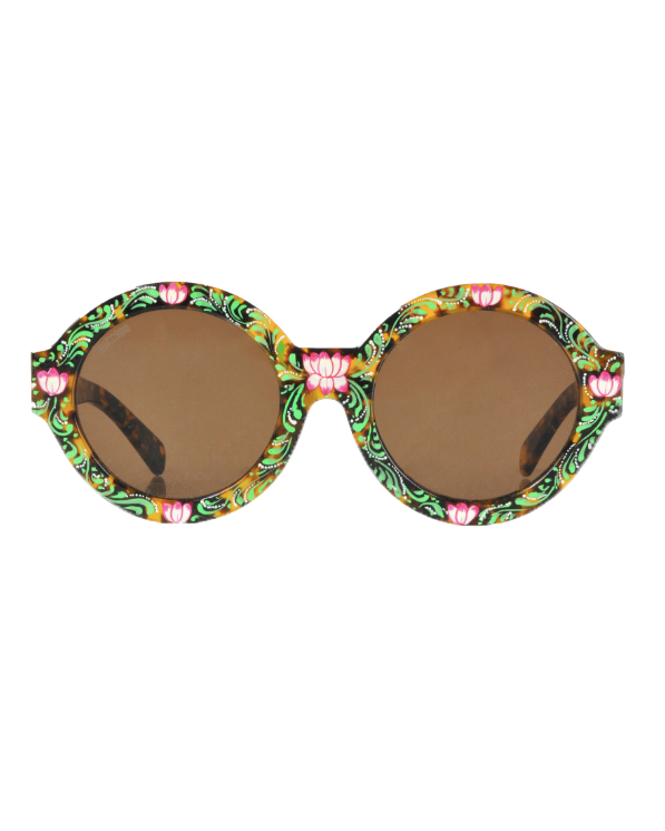 Hand-Painted Lotus Sunglasses