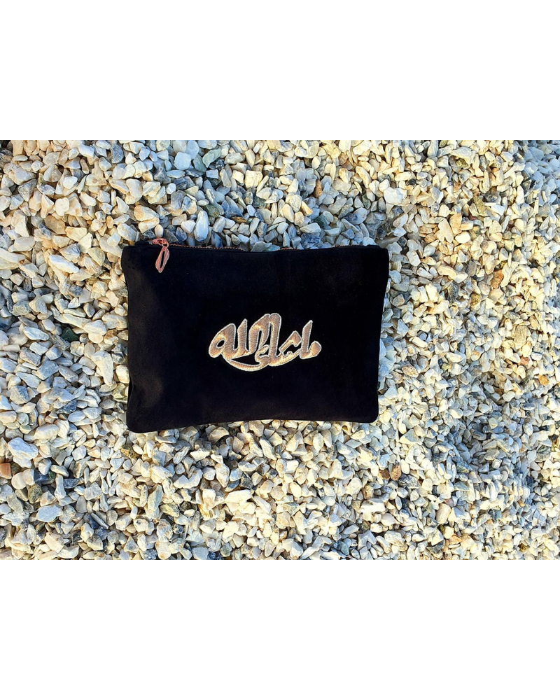 Black Velvet Mashallah Pouch