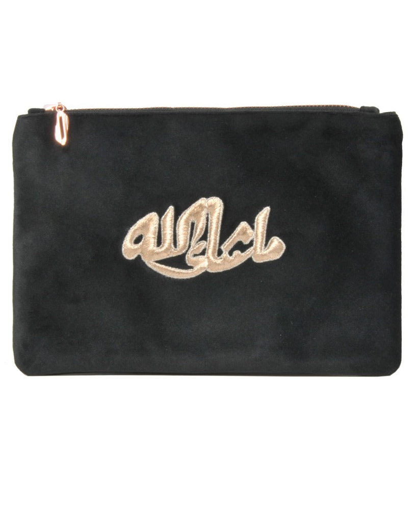 Black Velvet Mashallah Pouch