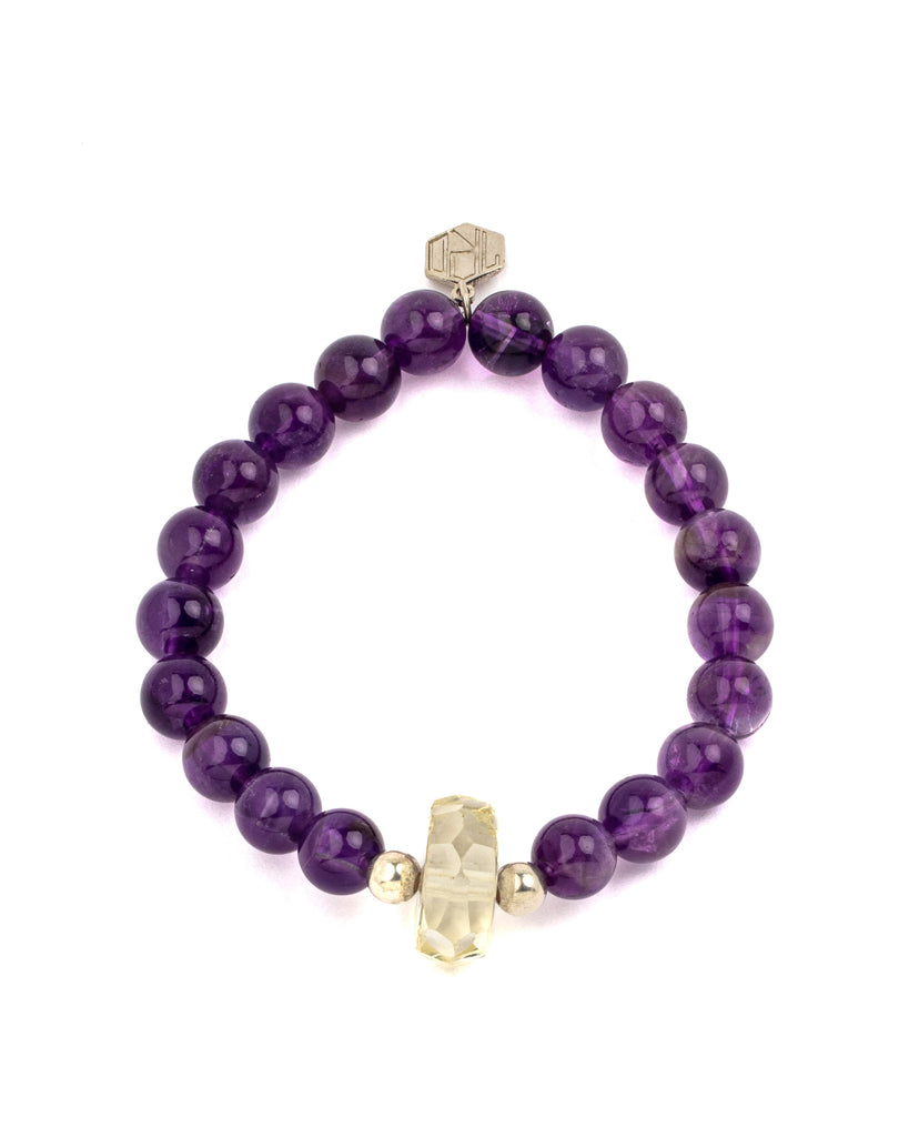 Amethyst with Yellow Topaz Bracelet