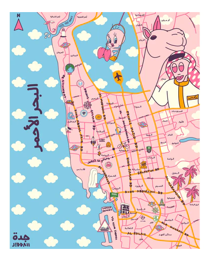 "I Love Jeddah Map" Artwork