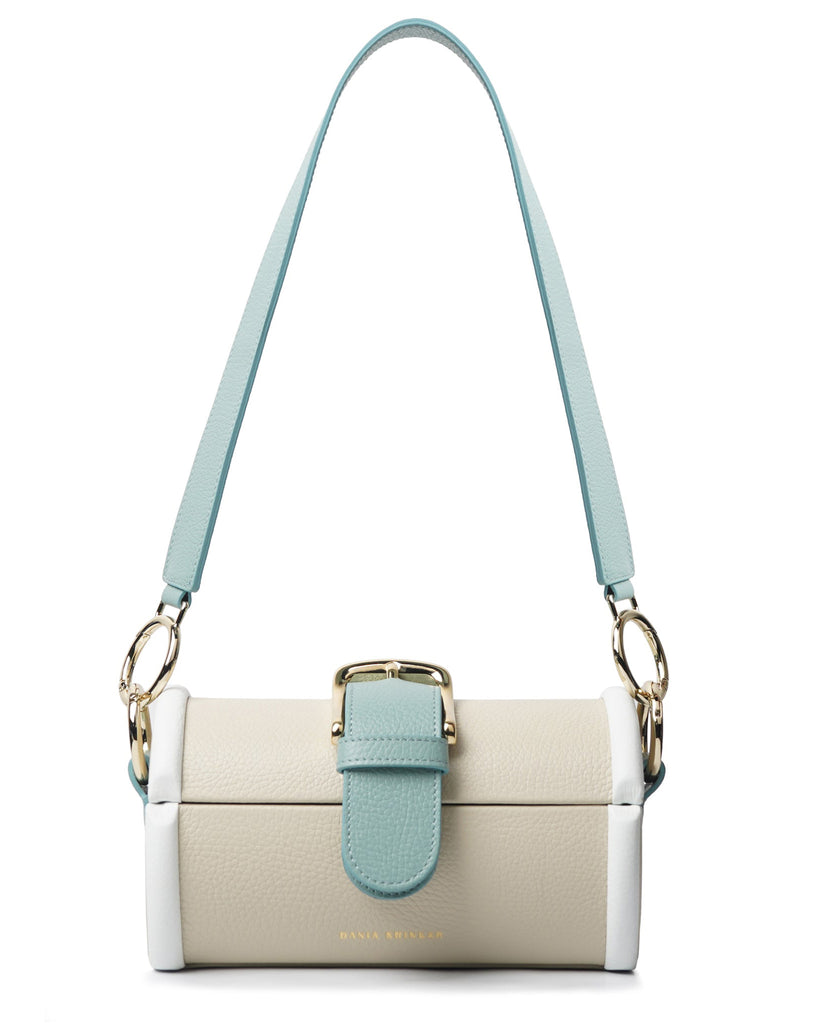 Aqua & White Lamb Bag