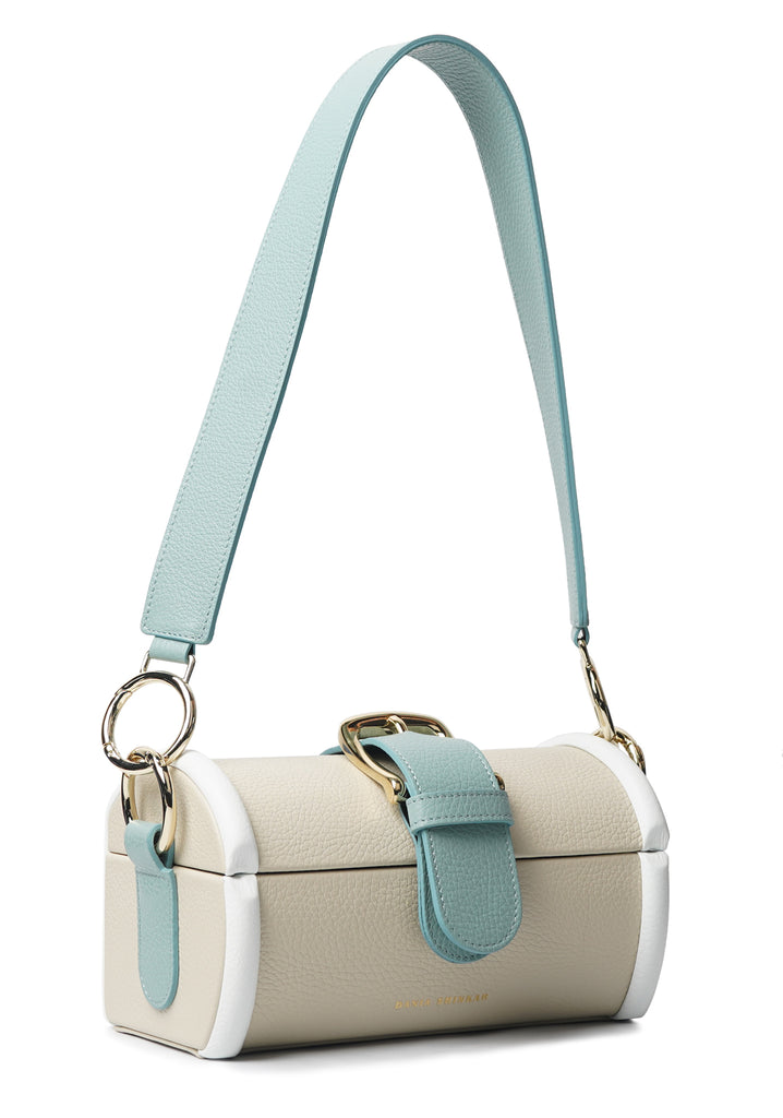 Aqua & White Lamb Bag