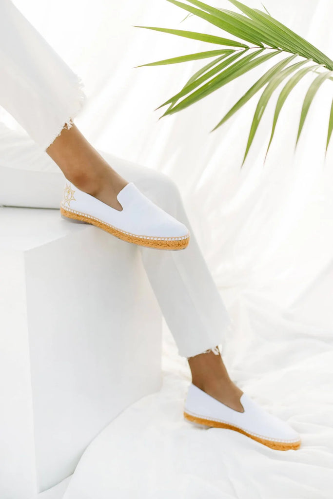 White Cotton Ubud Artisanal Espadrille Shoes